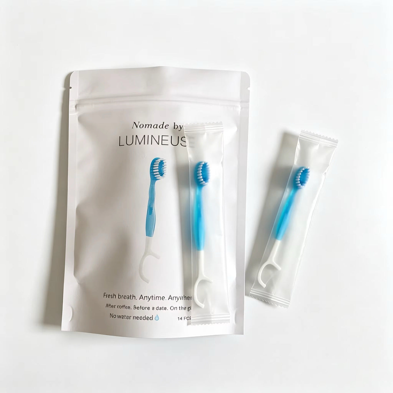 Nomade by LUMINEUSE - Brosses à dents sans eau 14 pièces